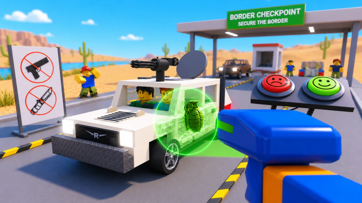 Official Secure the Border X-ray checkpoint artwork